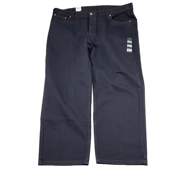 Levis 550 Jeans Men 48W x 30L‎ BT Black Relaxed Taper Leg High Rise Cotton NWT - Picture 1 of 14